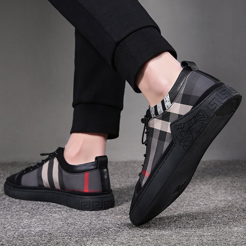 European men's shoes 2021 summer new sneakers leather trend British fashion casual leather shoes men