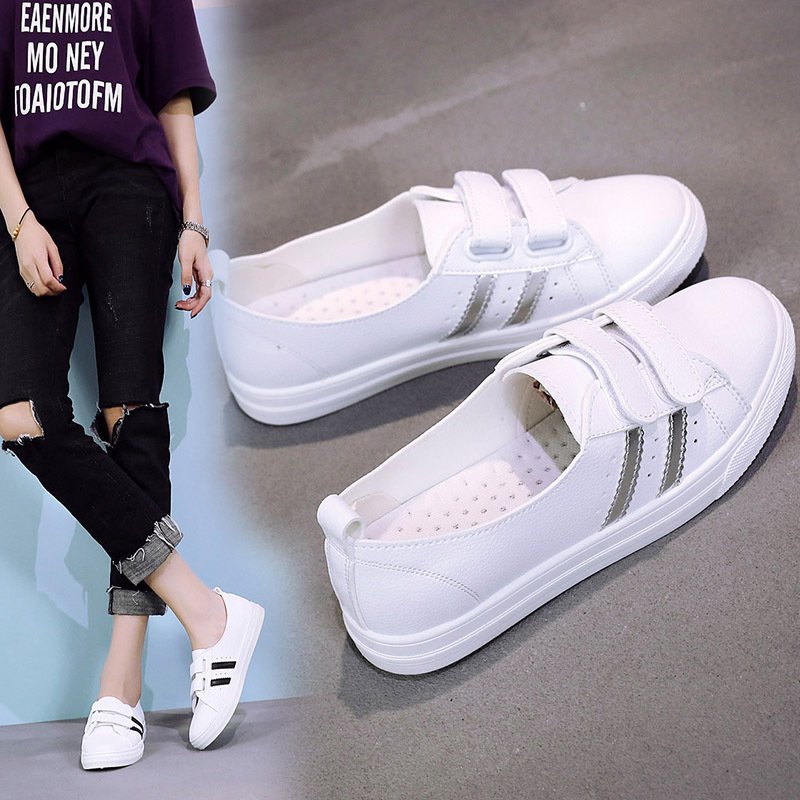 Breathable white shoes women's 2021 spring and summer new flat nurse casual shoes female students flat bottom shoes