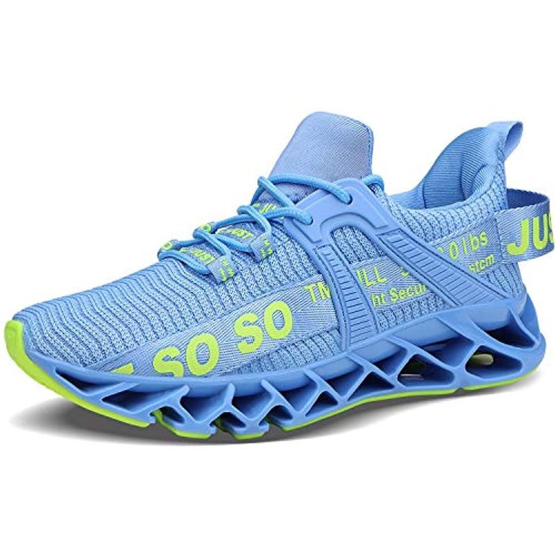 UMYOGO Women's Running Shoes Non Slip Athletic Tennis Walking Blade Type Sneakers Light Blue