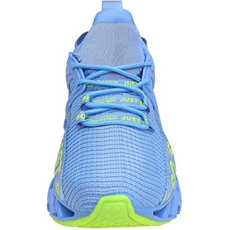 UMYOGO Women's Running Shoes Non Slip Athletic Tennis Walking Blade Type Sneakers Light Blue